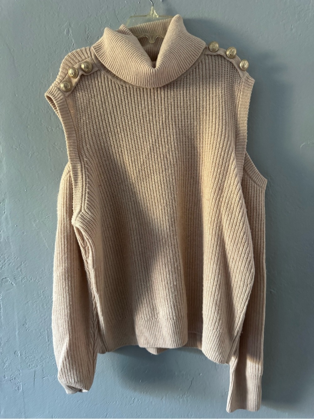 Generation Love Bibi Cut Out Cream Turtleneck Sweater